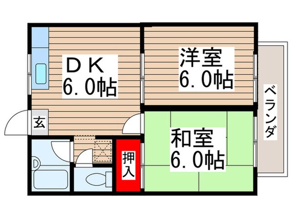 メゾンハピネスの物件間取画像